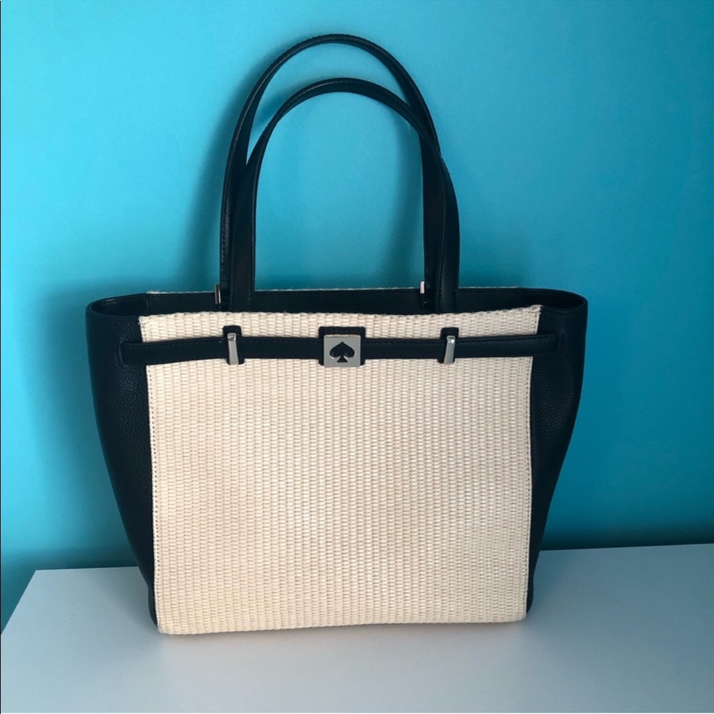 Kate Spade Bag - Black leather and wicker
